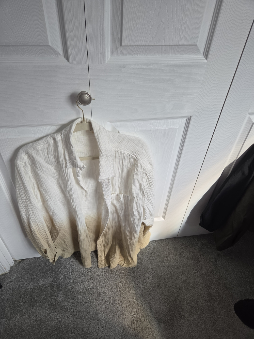 LA MIEL White to Tan Ombre Button-Down Shirt